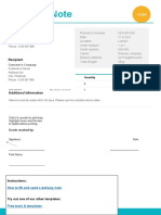 Delivery Note Template