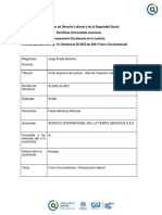 Ficha Jurisprudencial No. 10 Sentencia SL3453 de 2021