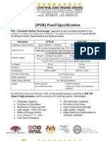 PAL Polyurethane Panel Spec 31102008