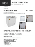 Ventus CTV-110 - Importacion de Eeuu A Peru