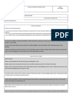 Formato Proyección de La Experiencia y Planeación Semanal