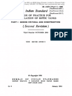 2470 - 1 1985 - Code of Practice For Installation of Septic Tanks Part I Design Criteria and Construction PDF