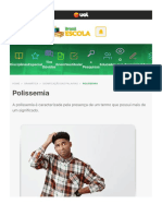 Polissemia - o Que É, Polissemia X Ambiguidade, Exemplos - Brasil Escola PDF