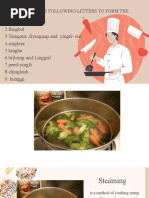 Methods in Cooking Vegetables