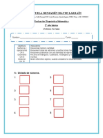 Evaluación Diagnostica 2° Matemáticas Marzo 2023