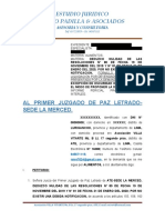 Modelo de Oposición Sobre Liquidacion de Devengados Por Alimentos