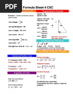 Qdoc - Tips - Maths Formula Sheet For Csec