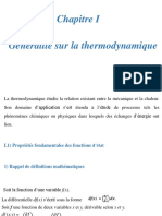 (CHAPITRE I RECTF) Généralité Sur La Thermodynamique PDF