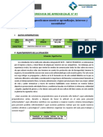 EXPERIENCIA DE APRENDIZAJE #01 1º y 2º 2023