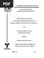 Intervención en Adolescentes Que Presentan Problemas Emocionales y de Conducta Mediante Un Enfoque Cognitivo-Conductual