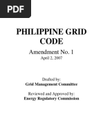 Philippine Grid Code: Amendment No. 1