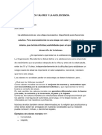 Los Valores y La Adolescencia