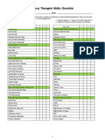 Respiratory Therapist Skills Checklist