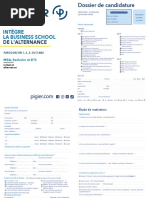 Dossier de Candidature Pigier 2022-2023 Interactif PDF