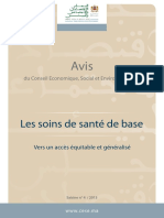 Avis Du Conseil Soins de Santé de Base Vers Un Accès Équitable Et Généralisé