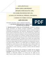 Carta Apostólica de León XIII