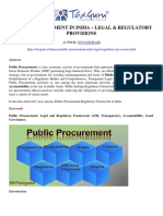 Public Procurement in India &#8211 Legal &amp Regulatory Provisions - Taxguru - in