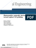 Photosensitive Naturally Derived Resins Toward Optical 3-D Printing