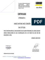 Certificado de Capacitacion Marco Antonio Arce Condeña