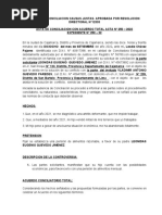 Acta de Conciliacion Pension de Alimentos Familia