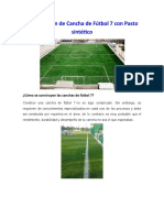 Proceso Constructivo de Futbol 7