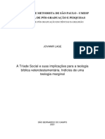 Tese Sobre A Triade Social Na Bíblia - Pobre, Orfão e A Viúva