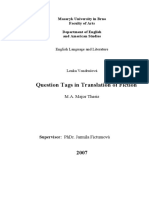 Question Tags in Translation of Fiction PDF