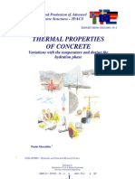 Thermal Properties of Concrete: Variations With The Temperature and During The Hydration Phase