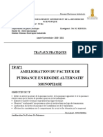 TP1 Amelioration Du Facteur de Puissance en