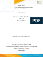 Consolidado - Unidad 3 - Tarea 3 - Análisis Del Proceso Administrativo, Nuevas Teorías y Enfoques