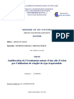 Amélioration de L'écoulement Autour D'une Aile D'avion Par L'utilisation de Winglet de Type Trapézoidale PDF