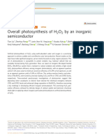 Overall Photosynthesis of H O by An Inorganic Semiconductor: Article