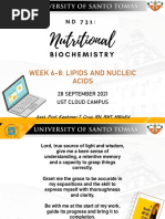 Week 6-8: Lipids and Nucleic Acids: 28 SEPTEMBER 2021 Ust Cloud Campus