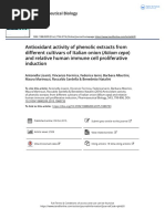 Antioxidant Activity of Phenolic Extracts From Different Cultivars of Italian Onion Allium Cepa and Relative Human Immune Cell Proliferative Induction