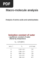 Macro-Molecule Analysis: Analysis of Amino Acids and Carbohydrates