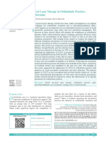 The Protocol of Low-Level Laser Therapy in Orthodontic Practice