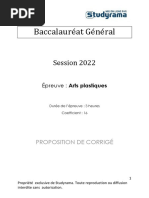 Corrige Arts Plastiques 2022 PDF