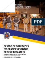 Caderno de Estudos de Gestão de Operações em Grandes Eventos Crises e Desastres