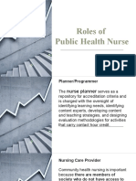 Roles of Public Health Nurse