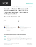 Evaluation of Toxicity of Botanical and Microbial Insecticides To Egg Parasitoid Trichogramma Chilonis (Hymenoptera Trichogrammatidae)