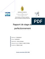 Rapport de Stage Perfectionnement