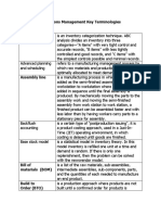 Operations Management Terminologies