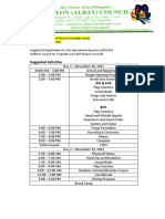 SimultaneouS Overnight Camp Program of Activities 1