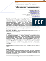 La Gestión Estratégica de La Información en Las Organizaciones: Una Propuesta Metodológica