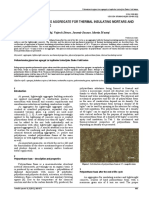 Polyurethane Foam As Aggregate For Thermal Insulating Mortars and Lightweight Concrete