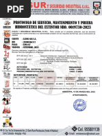 Protocolo y Prueba Hidrostatica Del Extintor #0019730-2023