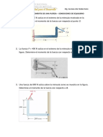 Seminario de Momentos de Una Fuerza - Condiciones de Equilibrio