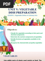 U5-L1 Vegetable Dishes in Culinary Arts