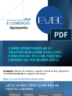 Dimensionando o Transformador para Uso Com Fio Ou Fita de Níquel-Cromo Usando A Tabela de Fios.