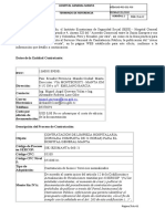 Ión Del Aviso de Contratación Pública Prevista para La Contratación de Limpieza Hospitalaria